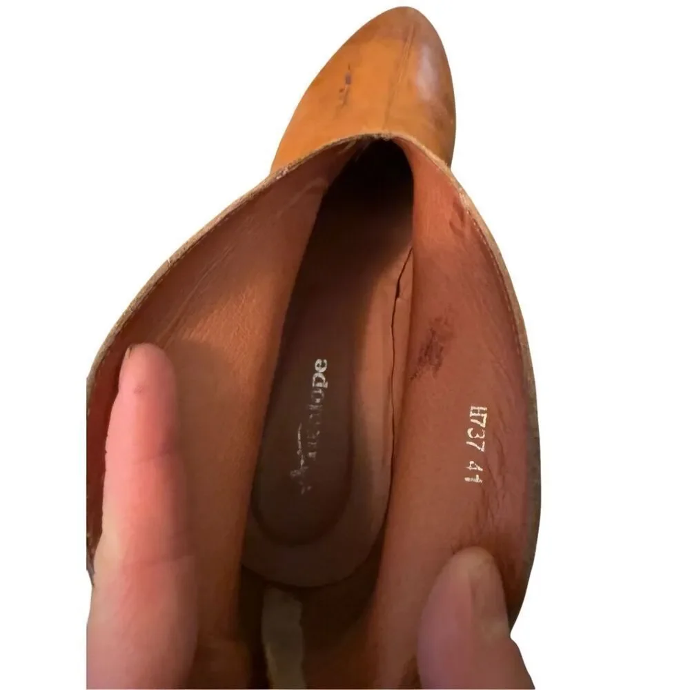 Antelope Tan Leather Ankle Booties